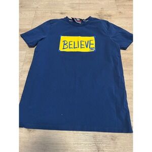 Ted Lasso Believe Graphic T-Shirt Mens Medium Blue Short Sleeve AFC Richmond Tee